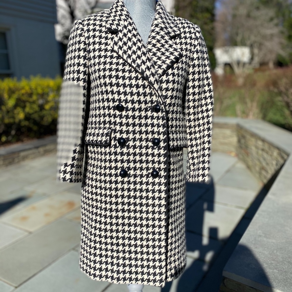 Girls CHRISTIAN DIOR Houndstooth wool coat Size 8